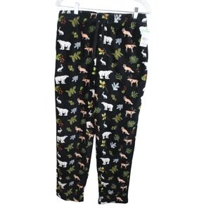 Joe Boxer Mens Plush‎ Sleep Pants  Wildlife Polar Bear Fox Deer Pajamas M NWT